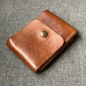 Leather and gold wallet